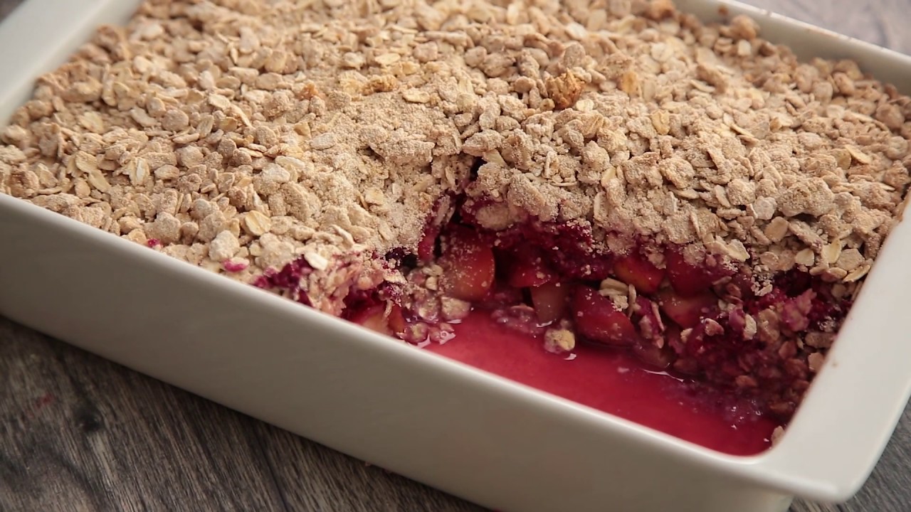 RaspberryApple Crumble Forks Over Knives YouTube