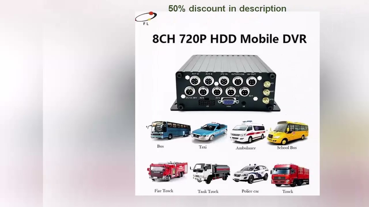 FL&OEM 8 CH MDVR 4G H.265 AHD Vehicle MDVR Factory GPS WIFI view GPS track Video Monitor Taxi T