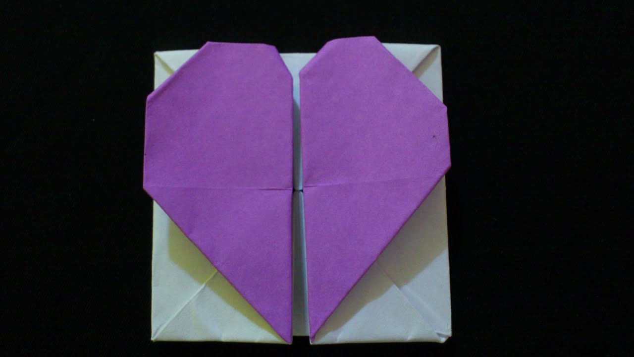  Cara  Membuat  Origami  Box  Hati Origami  Hati YouTube