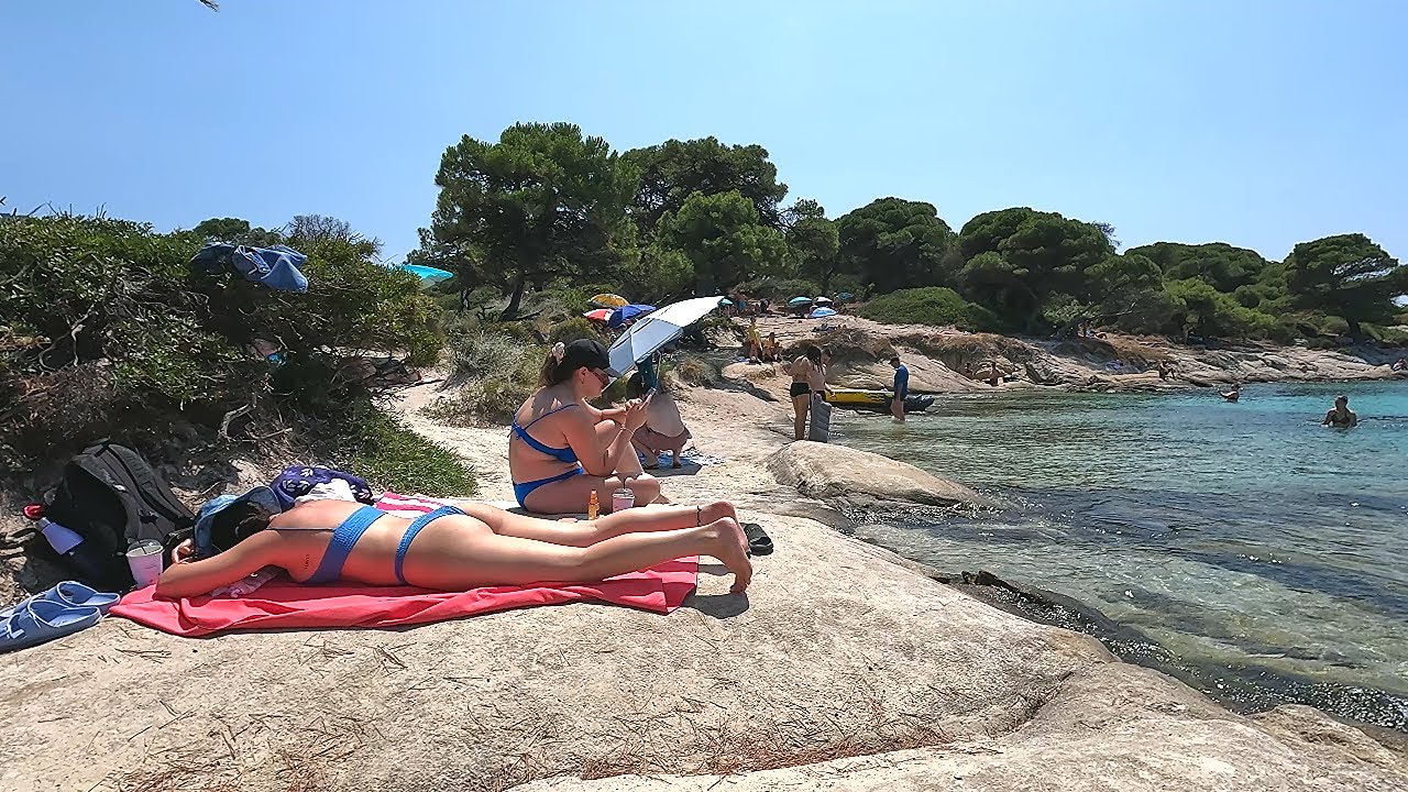 🇬🇷 Relaxing  Day at Halkidiki Karydi Beach 🏖 beach walk