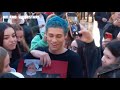 Matteo Sinet swarmed by fans @ Milan 20 february 2024 during the Fashion Week