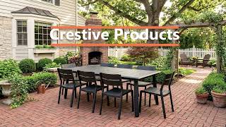 Crestlive Products 9-Piece Outdoor Dining Set