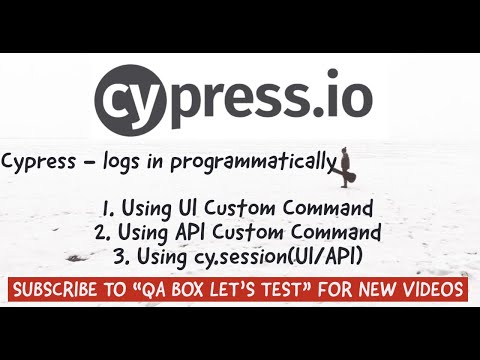 Cypress - logs in programmatically - Examples of both UI and API - With and Without cy.session()