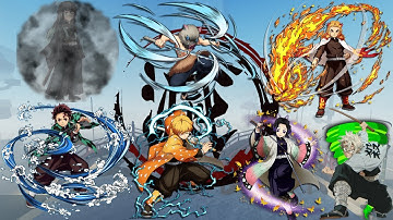 Roblox Project Slayers All Breathing Styles Showcase!