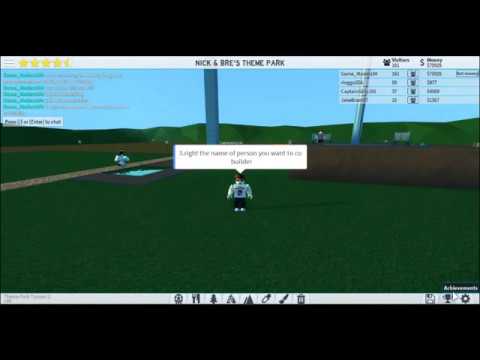 How To Give Permission In Theme Park Tycoon 2 Youtube - roblox theme park tycoon 2 script pastebin