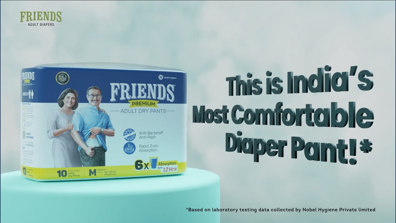Adults Classic Dry Pants M Size Friends UltraThinz Slim Fit Adult Diapers,  Size: Medium, 9N at Rs 370/pack in Erode