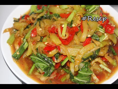 Tumis Labu Siam Dan Sawi Hijau