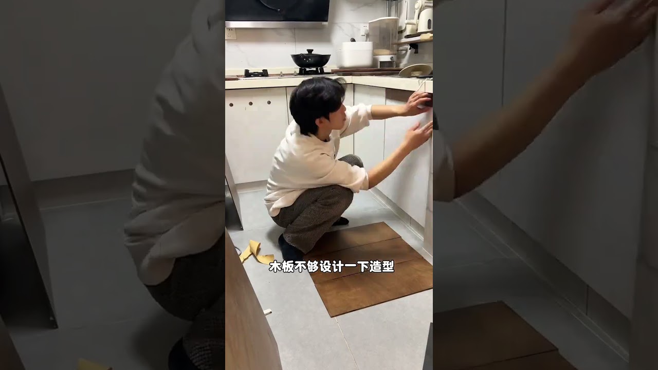 Immersive renovation of Chinese-style kitchen 500 low-cost renovation The video is a bit l