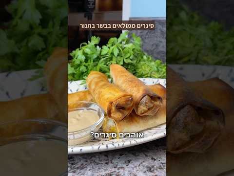 סיגרים ממולאים בבשר בתנור מנת פתיחה פגז לראש השנה ולשבת המלכה ללא טיגון ללא שמן יאבלולו שמבלולו🔥