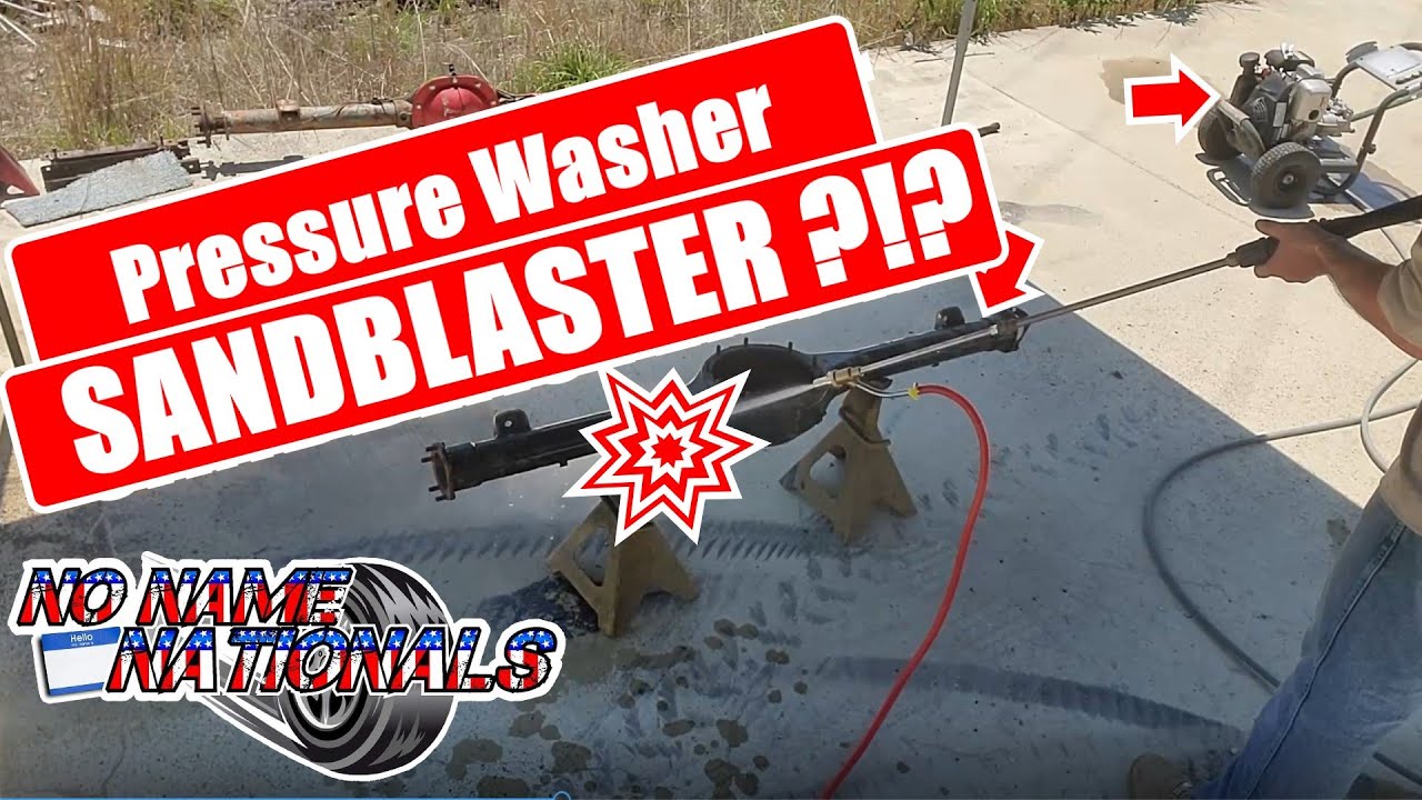 Pressure Washer SANDBLASTER ! Blasting a JUNKYARD Mopar 8.75 Axle