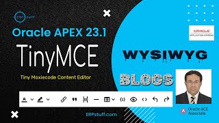 TinyMCE - Oracle APEX 23.1 New Feature