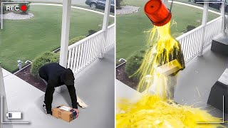 When Package Thieves Get DESTROYED by Booby Traps! | Dumbest Criminals Caught on Camera #1