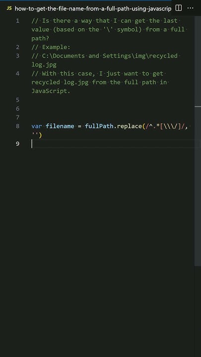 How to get the file name from a full path using JavaScript? - YouTube