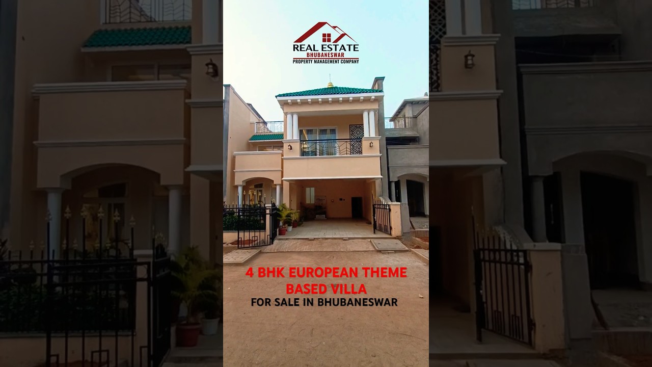 First European Theme Based 4 BHK SBI RERA Approved Villa In Bhubaneswar With Servant Quarter