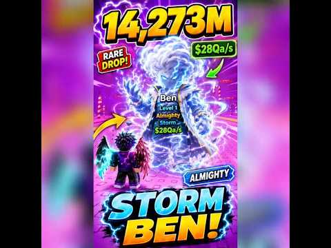 ⚡ALMIGHTY STORM Ben in Be Flash For Brainrots!