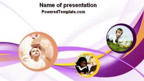 Child Development In Kindergarten PowerPoint Template by PoweredTemplate.com