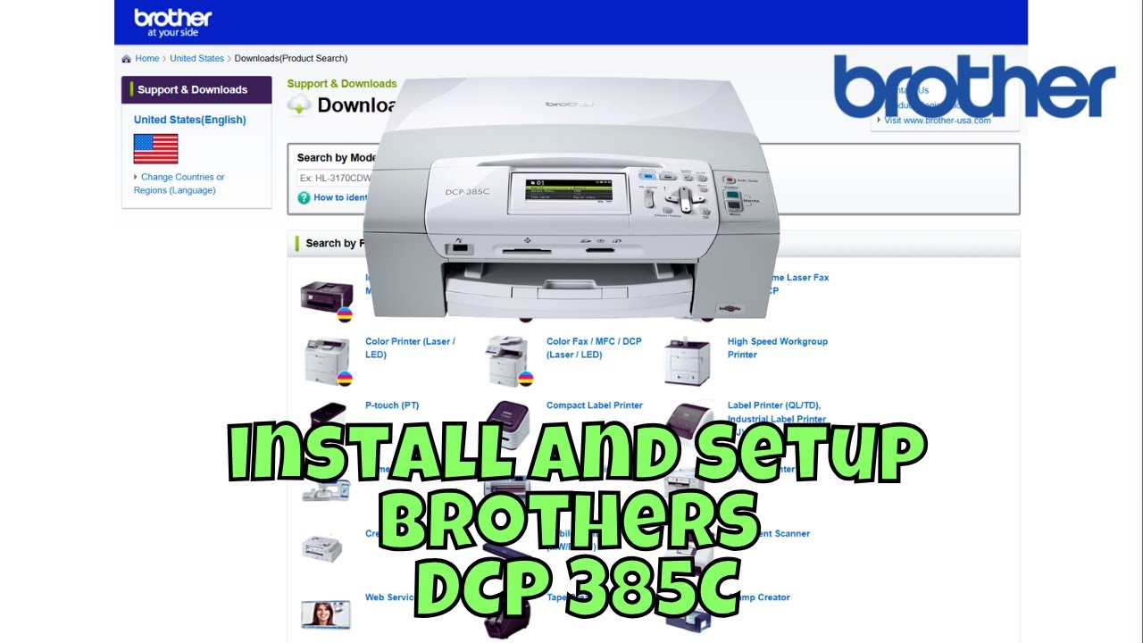how to install brothers printer DCP 385C in laptop windows