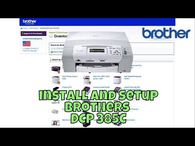 how to install brothers printer DCP 385C in laptop windows - YouTube