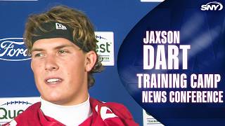 Jaxson Dart on his experience with John Harbaugh in his second Giants training camp