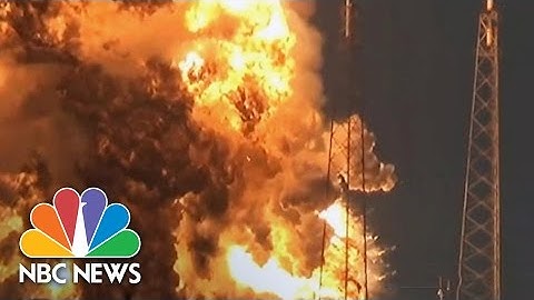 SpaceX Rocket Explodes On Launchpad | NBC News