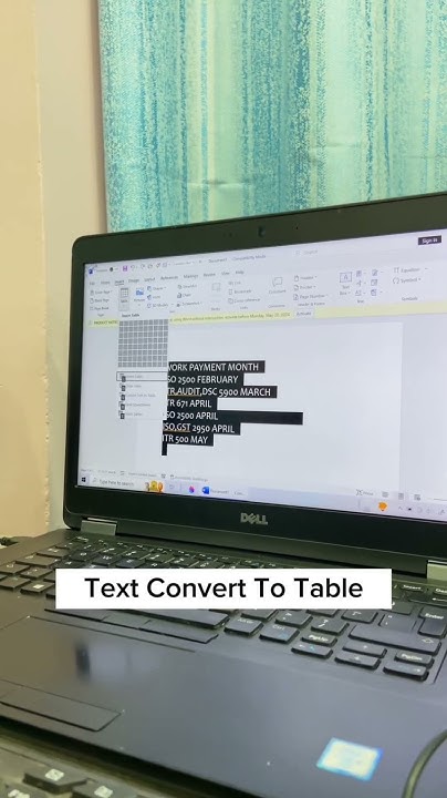 How to convert text into table in Ms word...!!#word #msword #shorts # ...