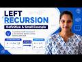 What is Left Recursion? | CFG in TOC, FLAT, ATFL & Compiler Design | Easy Example