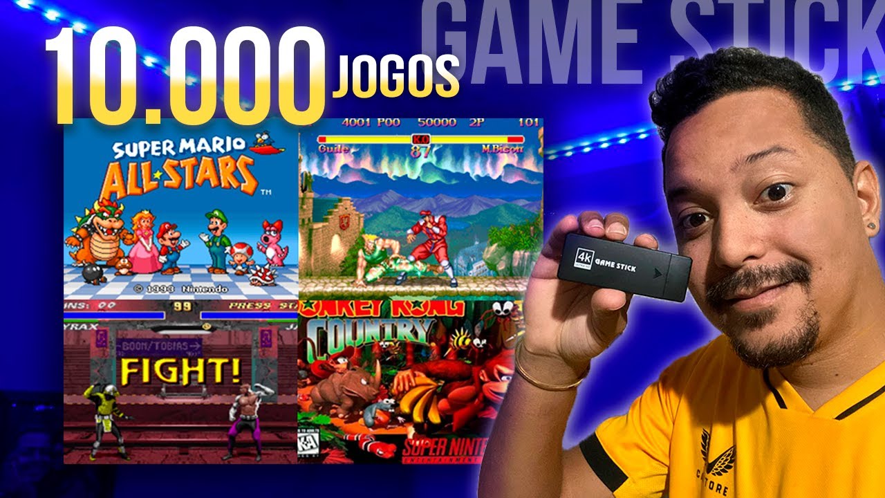 VIDEOGAME MAIS BARATO DO MUNDO COM 10.000 JOGOS - GAME STICK (UNBOX ...