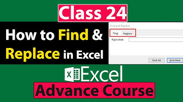 How to Use Find and Replace Option in Excel in Urdu - Class No 24