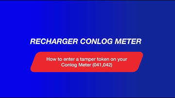 How to enter a tamper token on your Conlog Meter (041,042)