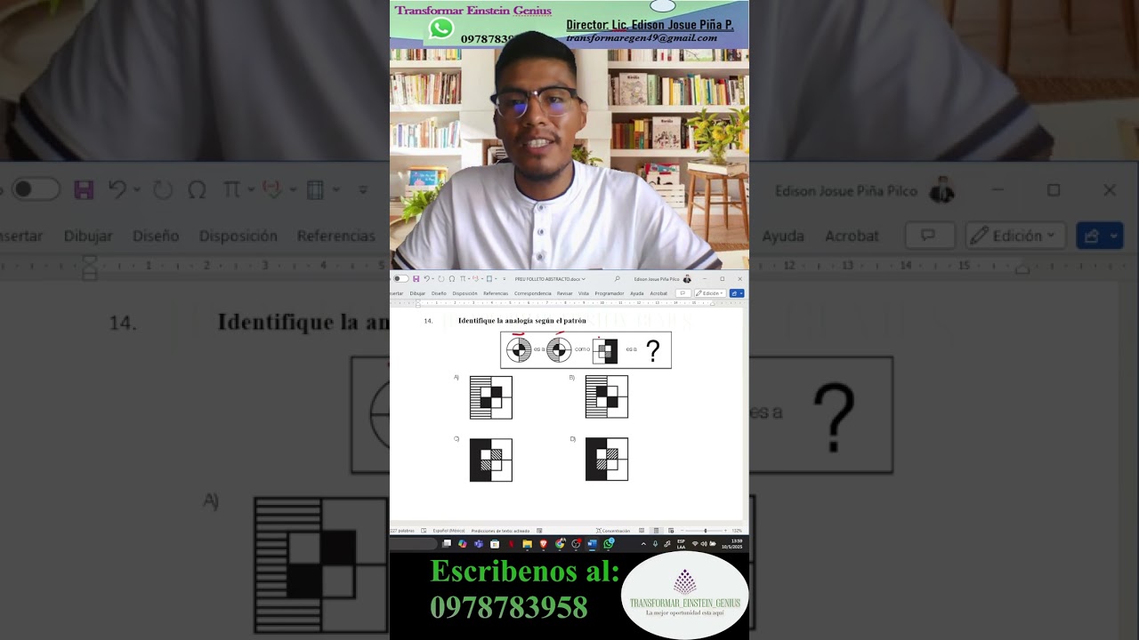 Abstracto ejercicio de analogía