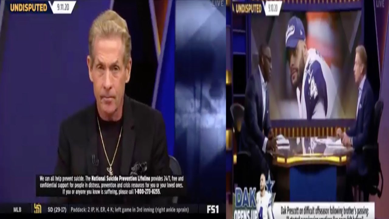 skip responds from the backlash made about his comments on dak presscot depression