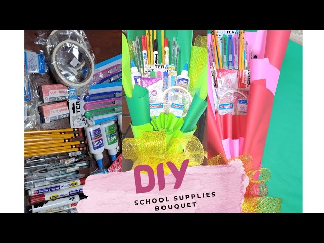DIY,school supplies bouquet/teacher's day#diy #teachersday #bouquet  #schoolsupplies 