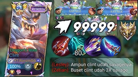 3X SAVAGE! GAMEPLAY CLINT SOLO RANK 3X SAVAGE DI IMMORTAL! CLINT BEST BUILD 2025 | CLINT NEW BUILD