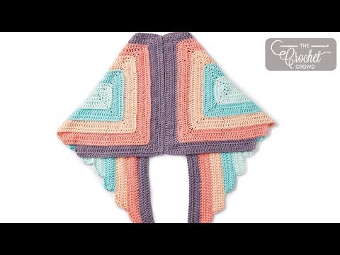 Crochet Spread Your Wings Shawl | EASY | The Crochet Crowd