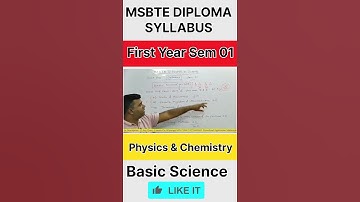 🧪 MSBTE Basic Science Sem 1 Syllabus 2025 📘 | मराठीत संपूर्ण माहिती 🔥