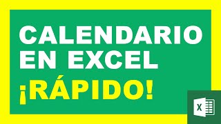📆 Cómo crear un CALENDARIO en EXCEL en Menos de 10 Segundos