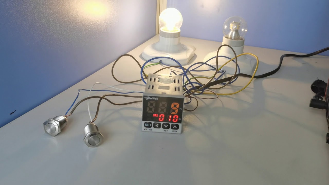 2 segment timer control 2 loads, with start and reset button - YouTube