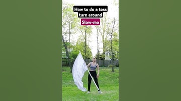 How to do a toss turn around on flag 😮 | #colorguard #marchingband #dci