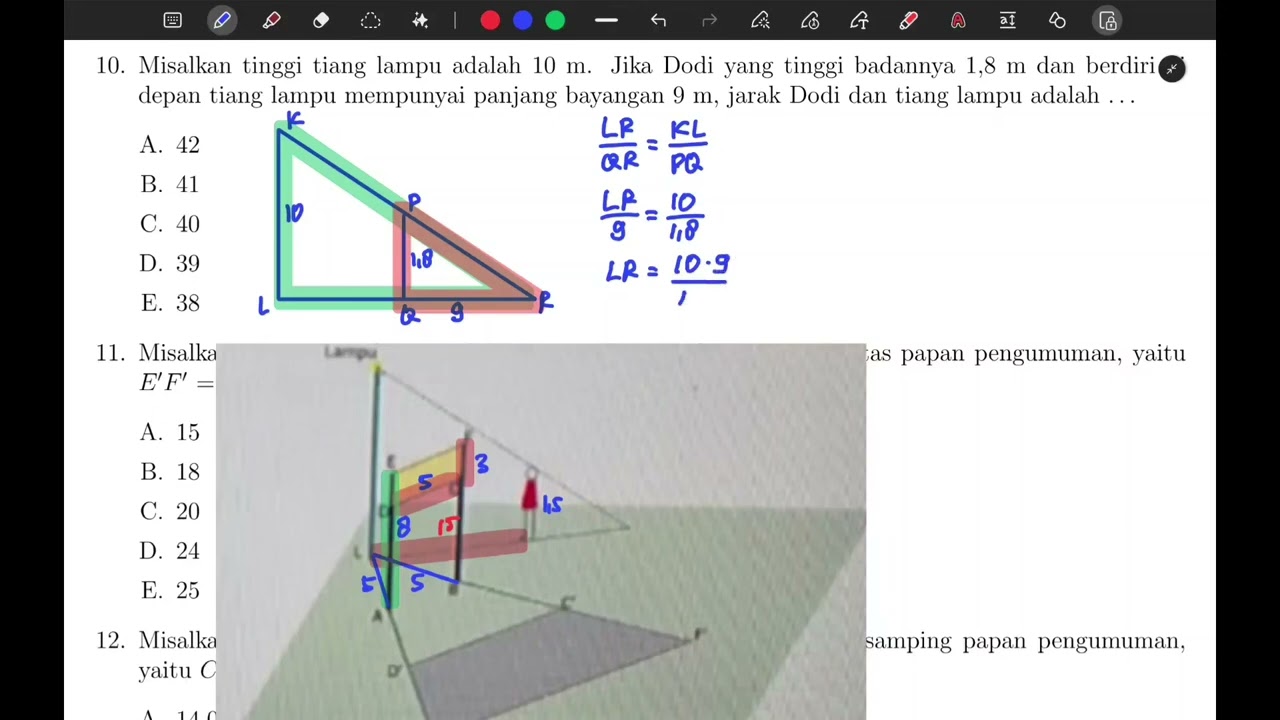 Bocoran Asli Soal UTBK SNBT 2025 Penalaran Matematika | Posisi Papan Pengumuman dan Tiang Lampu