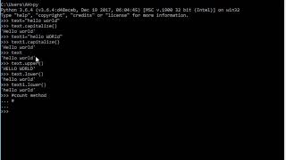 built in functions in python (capitalize , upper , lower and count)