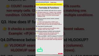 MS Excel Interview Question And Answer |Microsoft office Question And Answer