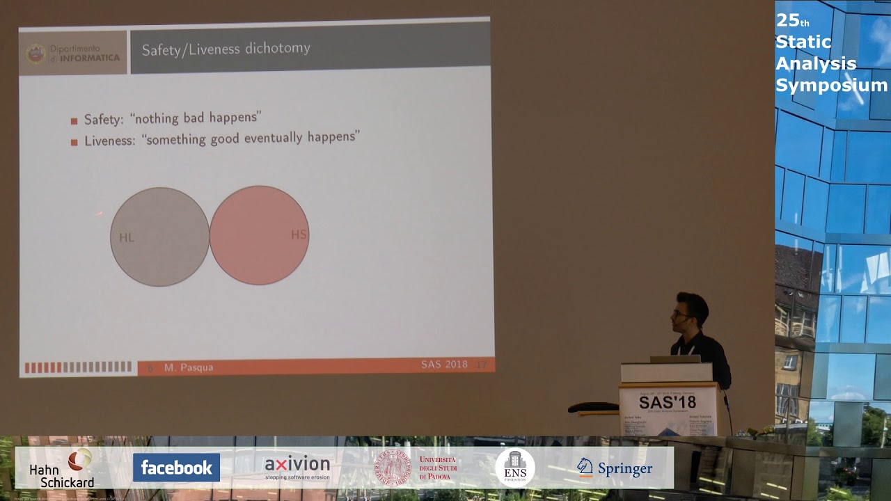 SAS2018 - Verifying Bounded Subset-Closed Hyperproperties (by Michele Pasqua)