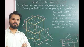 Isometric Projection Of Combination Of Cube & Triangular Prism (Part-15)
