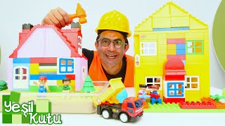 Nail Baba ile inşaat oyunu. Nail Baba inşaat arabalarla oynuyor ve ev yapıyor. Araba oyunları