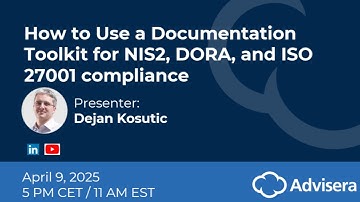 How to Use a Documentation Toolkit for NIS2, DORA, and ISO 27001 Compliance [live webinar]