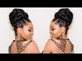 ELEGANT RUBBER BAND UPDO/BUN (quick and easy protective style- natural hair)