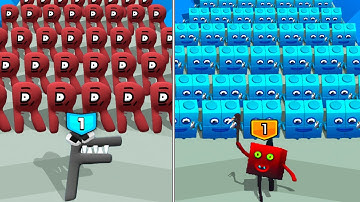 MAX LEVEL in MERGE ALPHABET VS NUMBERBLOCK LORD RUN! #28