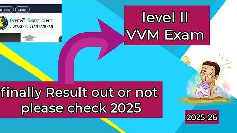 VVM level II results out or not #vvm #level #result  How to check the result  date
