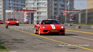 Ferrari Challenge Stradale + 430 Scuderia Accelerating Sound!! 1080p HD