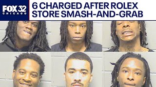 6 men charged after $170K Rolex store smash-and-grab in downtown Chicago